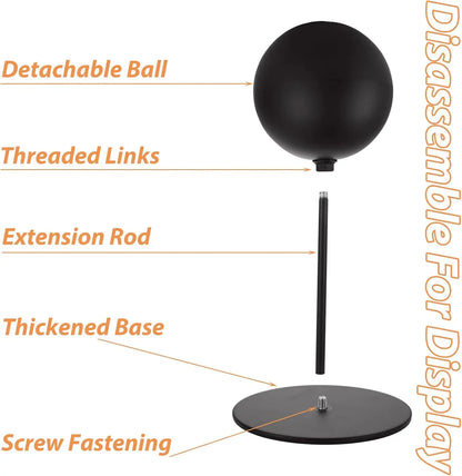 Helmet Stands, Rotatable, for Motorcycle Helmets, Hats, Hats and Rugby Helmets, Black, 3 Pieces Standing Helmet Stand