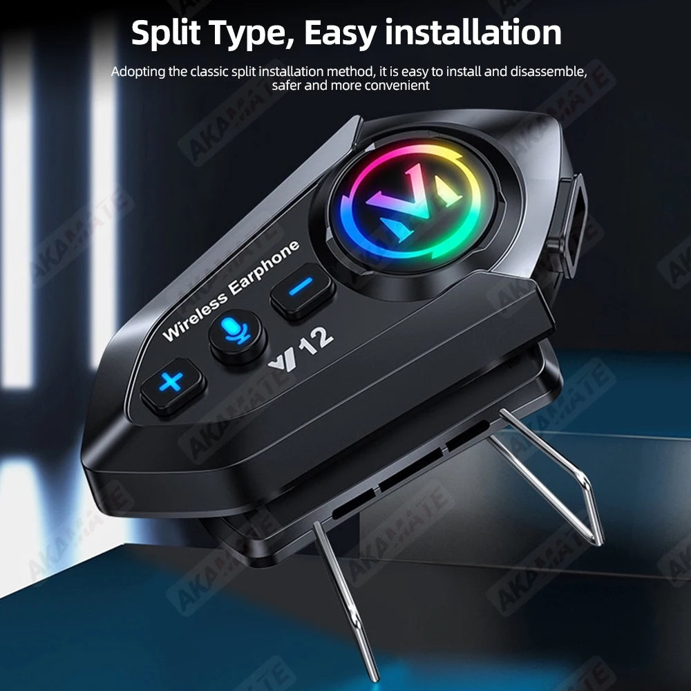 Motorcycle Helmet Bluetooth Headset Super Long Standby Wireless Hands-free Music Player Speaker Waterproof  Motorbike Earphone