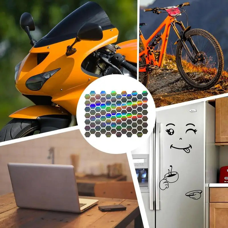 Reflective Stickers for Bikes Multipurpose Motorcycle Reflective Tape Motorcycle Helmets Decals Beautiful Bicycles Stickers