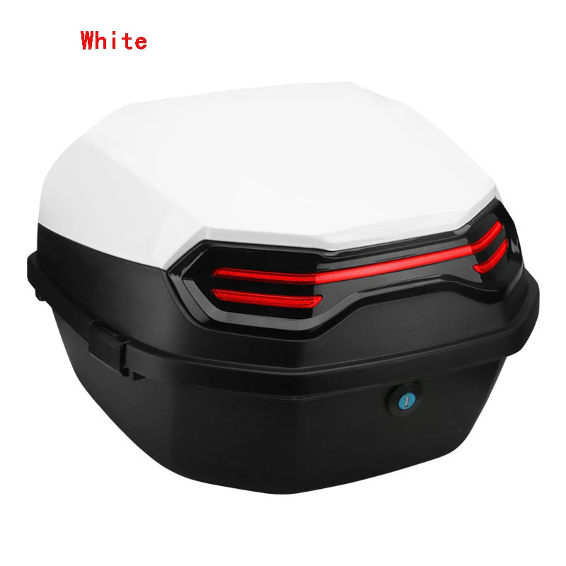 Motorcycle Tail Box Scooter Boots Trunk Cool ABS+PP Solid Case For Full Helmet Storage Organizer luggage Box Tail Box Back