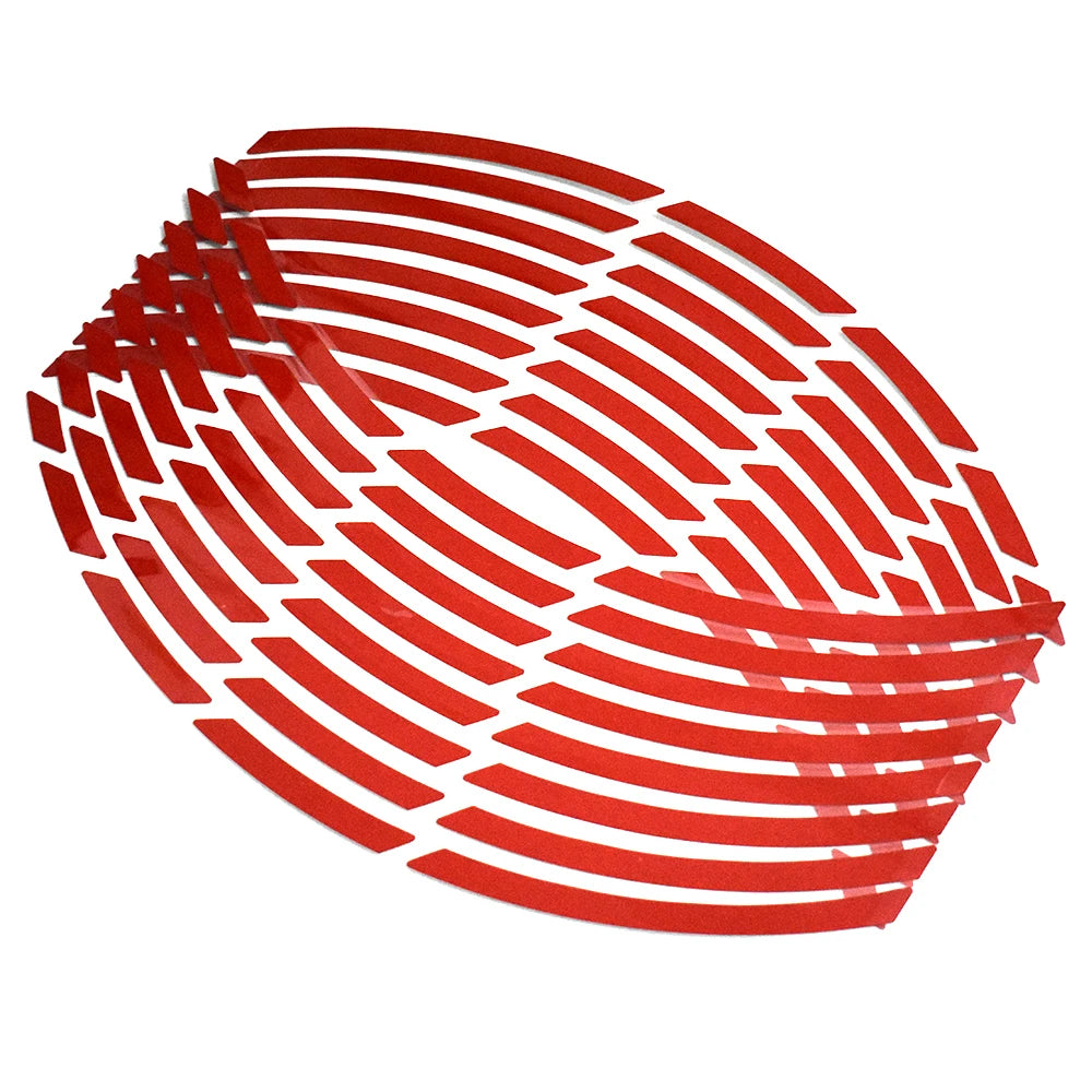 Car Motorcycle Tire Rim Stickers 17"-19" Reflective Wheel Tyre Sticker Decors Motorbike Auto Decals
