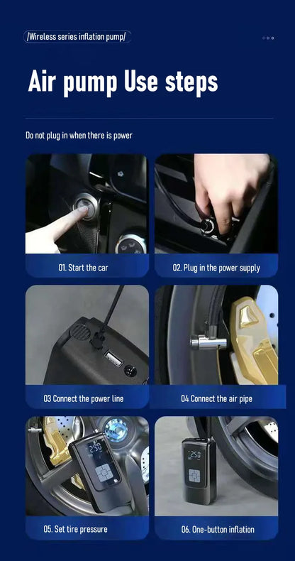 Air Compressor Air Pump For Car Portable Tyre Inflator Electric Motorcycle Pump Air Compressor For Car Motorcycles Bicycles