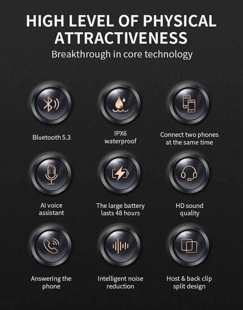 Helmet Bluetooth 5.3 Headset 2000Mah Ultra-Long Life Waterproof Noise Reduction High Definition MP3 Music Player Speaker