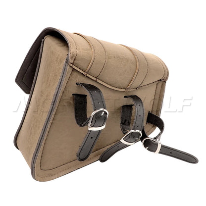 Motorcycle Bag For Harley Sportster Honda Suzuki Yamaha Kawasaki Leather Motorcycle Saddle Bag Waterproof Side Bags Tool Pouch