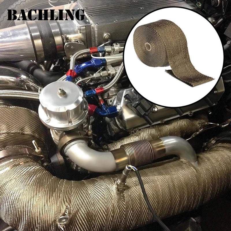 1/2M Motorcycle Exhaust Thermal Tape Header Wrap Manifold Insulation Cotton High Temperature Protection Parts