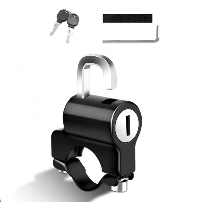 Helmet Lock for Motorcycle Scooter Atv Bicycle  Universal Security Anti-theft Handlebar Lock 20mm-26mm with Keys Handle Locks