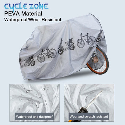 Bicycle Cover Motorcycle Rain Cover Waterproof Dustproof Anti-UV Outdoor Protection MTB Bike Cover All Seasons Bike Accessories