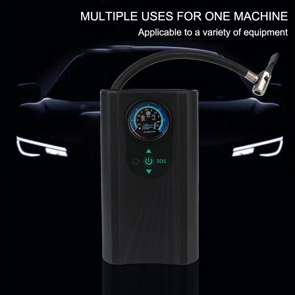 12V Handheld Air Pump Quick Inflating Electric Air Compressor High Precision Motorcycle Tyre Inflator for Motorbike Auto Bicycle