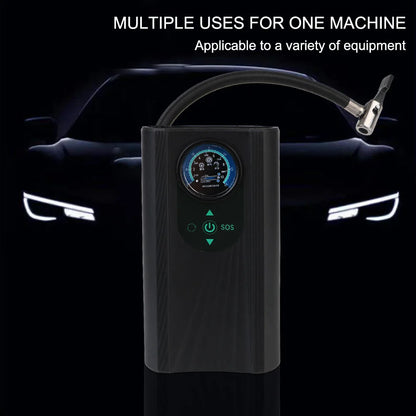 12V Handheld Air Pump Quick Inflating Electric Air Compressor High Precision Motorcycle Tyre Inflator for Motorbike Auto Bicycle