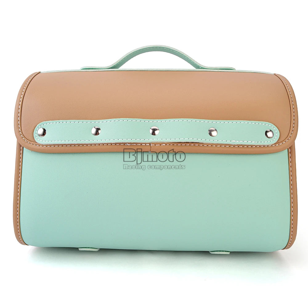 Universal Motorcycle Saddlebag Side Bag  PU Waterproof Travel Bag for Honda Yamaha Suzuki Kawasaki