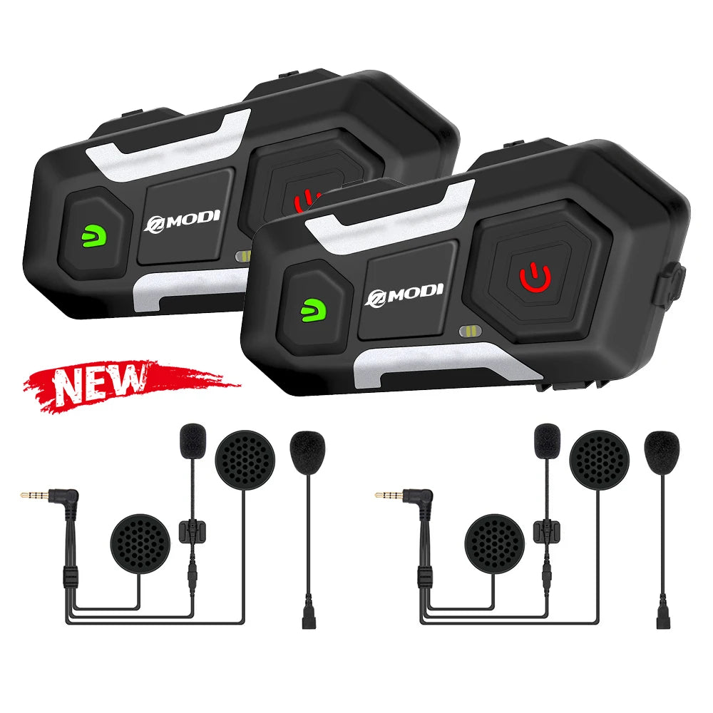 Waterproof Motorcycle Intercom Helmet Headset Helmet Speaker Interphone Moto Headset Wireless Intercomunicador 1200M