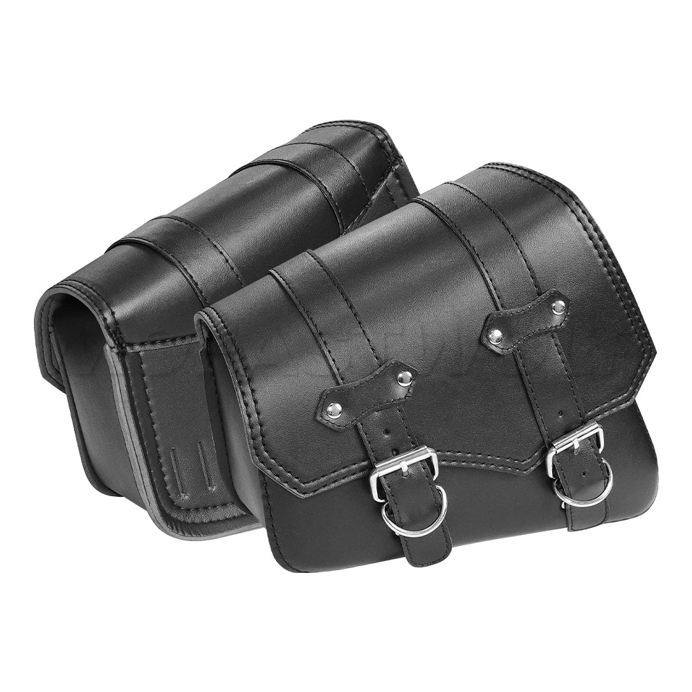 Motorcycle Bag For Harley Sportster Honda Suzuki Yamaha Kawasaki Leather Motorcycle Saddle Bag Waterproof Side Bags Tool Pouch