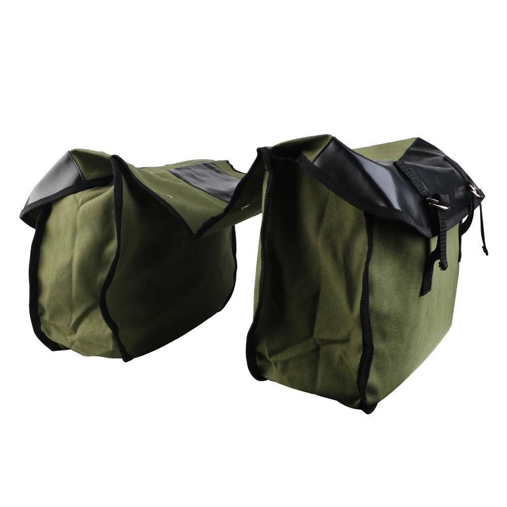 Motorbike Side Rear Bags Canvas Bag Large Capacity Luggage Cargo Bag For Bicycle ATV Electric Bike Motorcycle Saddle Bag