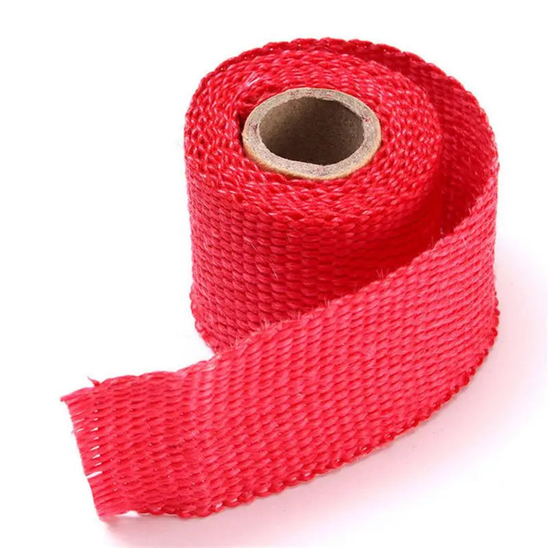 Motorcycle Car Exhaust Pipe Wrap Tape Heat Wrap Blue Black 1.5 Meters Car Exhaust Pipe Wrap Insulation Fiber Tape Auto Accessory