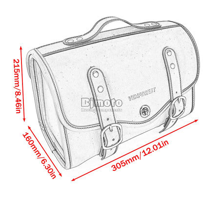 Universal Motorcycle Saddlebag Side Bag  PU Waterproof Travel Bag for Honda Yamaha Suzuki Kawasaki