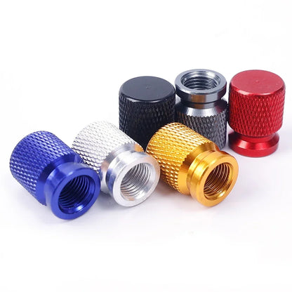 Car Wheel Tire Valve Caps Tyre Stem Covers Airdust Waterproof Aluminum Alloy American Style Valves 12mm Universal Motorcycle
