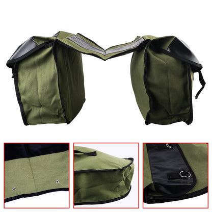 Motorbike Side Rear Bags Canvas Bag Large Capacity Luggage Cargo Bag For Bicycle ATV Electric Bike Motorcycle Saddle Bag