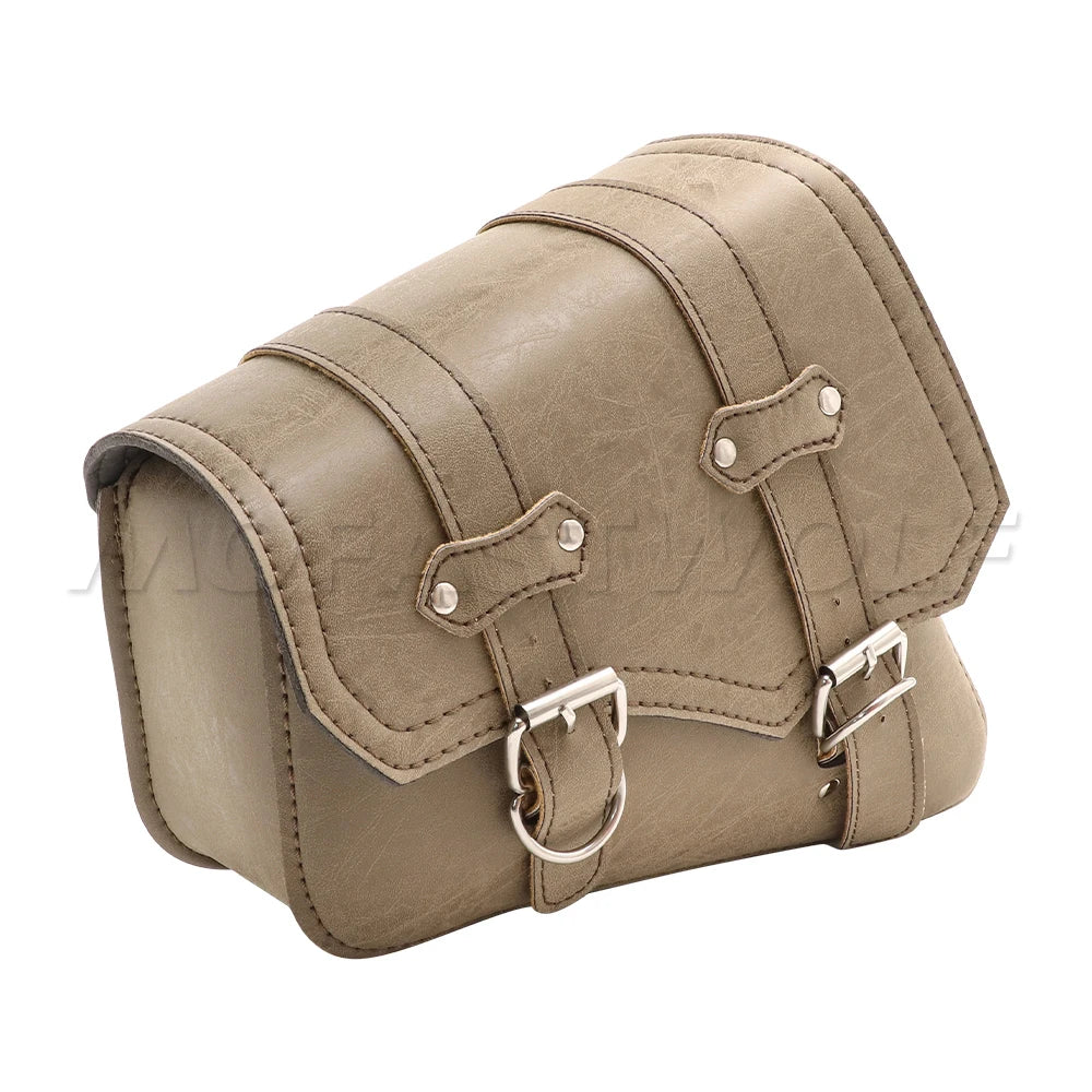 Motorcycle Bag For Harley Sportster Honda Suzuki Yamaha Kawasaki Leather Motorcycle Saddle Bag Waterproof Side Bags Tool Pouch