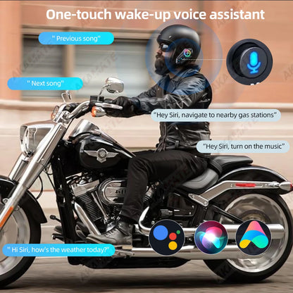 Motorcycle Helmet Bluetooth Headset Super Long Standby Wireless Hands-free Music Player Speaker Waterproof  Motorbike Earphone