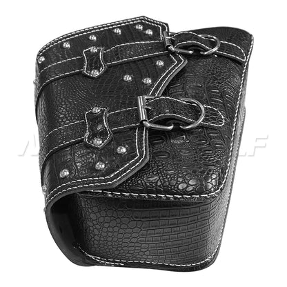 Motorcycle Bag For Harley Sportster Honda Suzuki Yamaha Kawasaki Leather Motorcycle Saddle Bag Waterproof Side Bags Tool Pouch