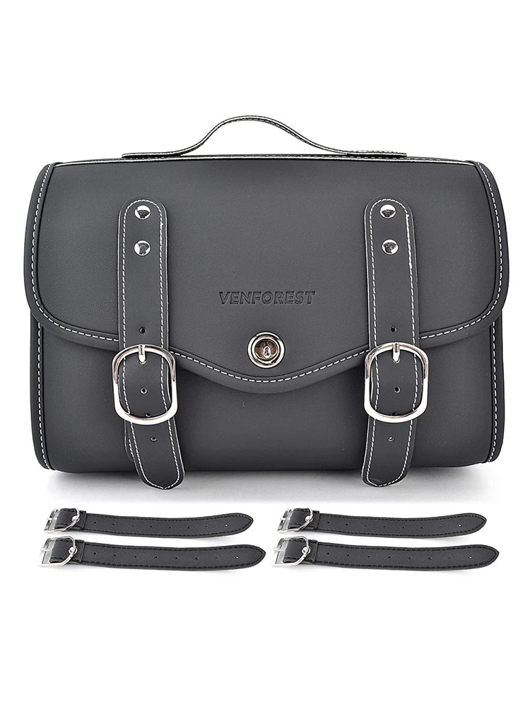 Universal Motorcycle Saddlebag Side Bag  PU Waterproof Travel Bag for Honda Yamaha Suzuki Kawasaki