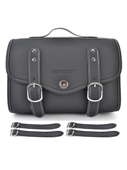 Universal Motorcycle Saddlebag Side Bag  PU Waterproof Travel Bag for Honda Yamaha Suzuki Kawasaki