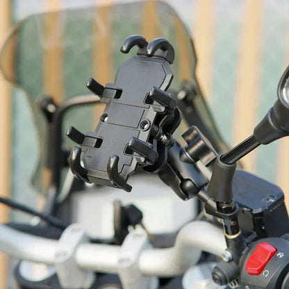 Motorcycle Phone Mount One Bike Phone Holder 4.7"-7.1" Cell Phones Handlebar Cell Phone Holder for Bike Motorcycle Scooter ATV