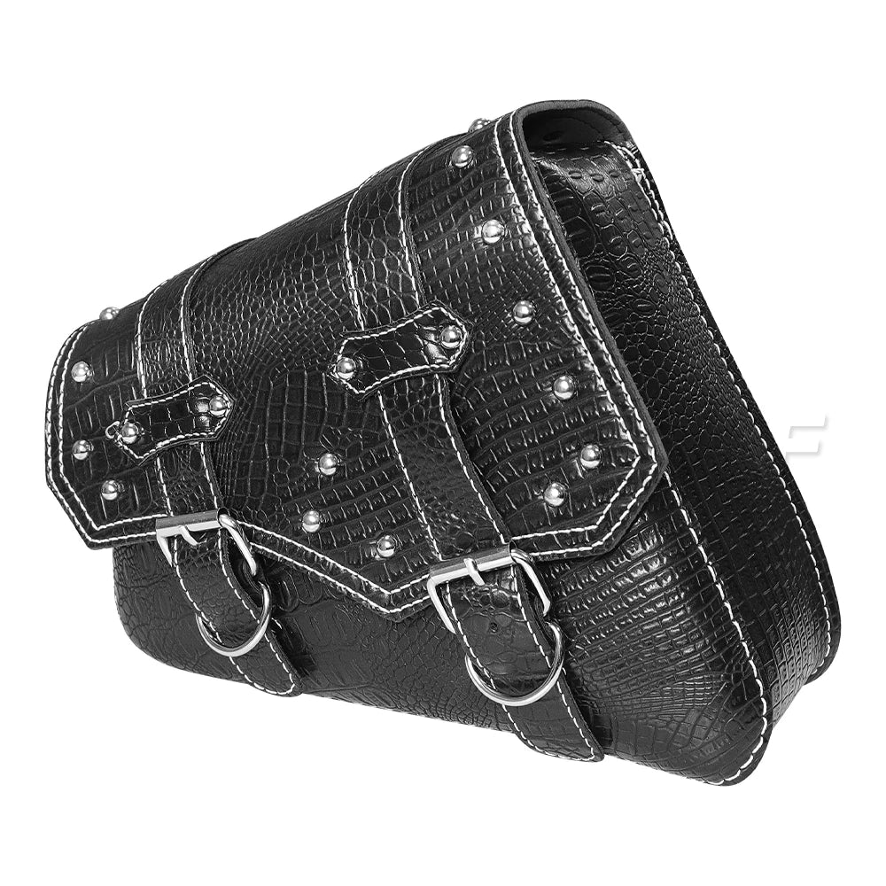 Motorcycle Bag For Harley Sportster Honda Suzuki Yamaha Kawasaki Leather Motorcycle Saddle Bag Waterproof Side Bags Tool Pouch