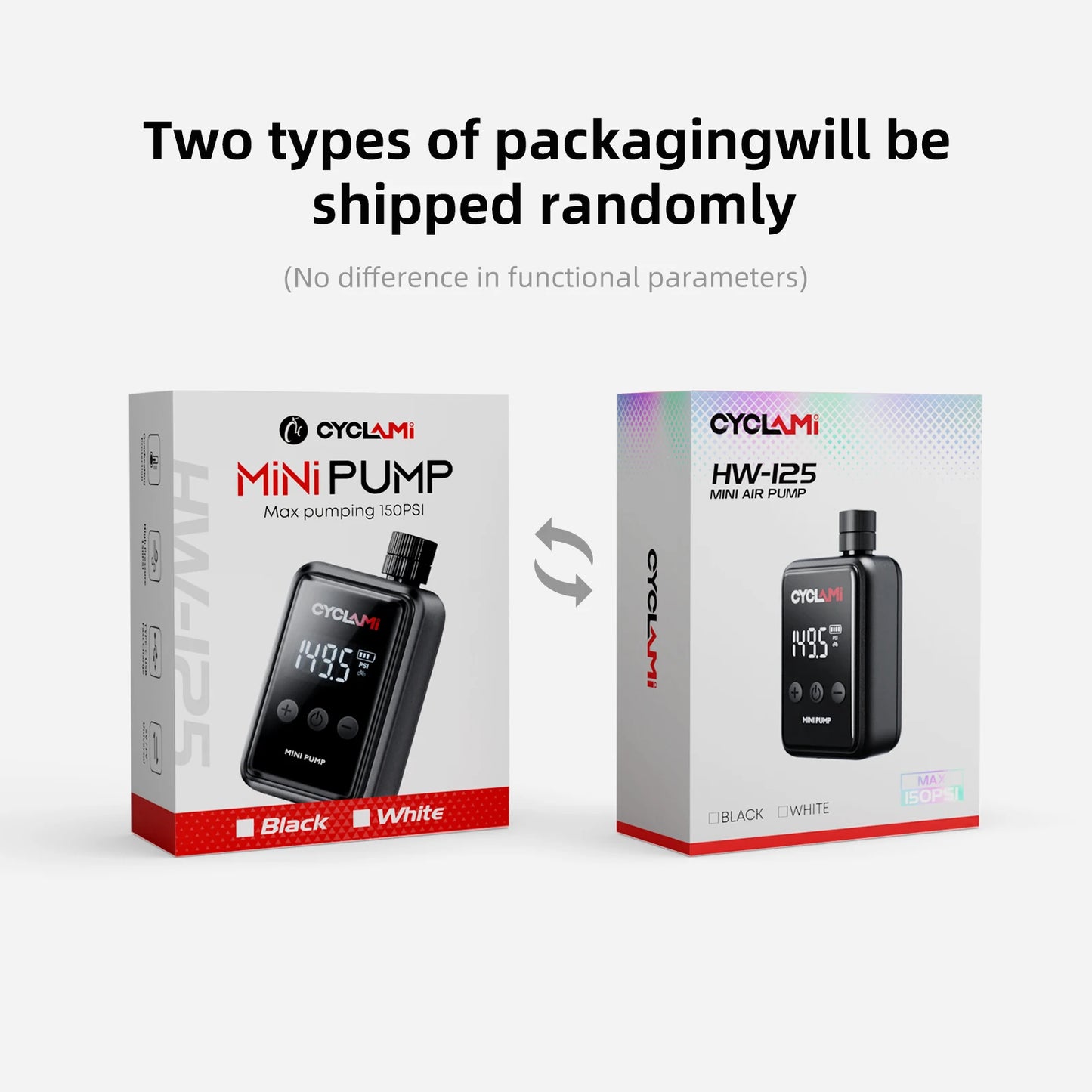 150PSI Portable Pocket Bike Electric Air Pump Schrader Presta Valve MTB MINI Rechargeable Compressor Tire Inflator CYCLAMI HW125