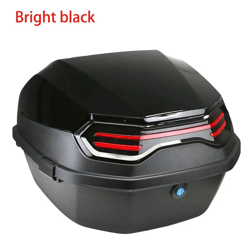 Motorcycle Tail Box Scooter Boots Trunk Cool ABS+PP Solid Case For Full Helmet Storage Organizer Box Tail Box Back