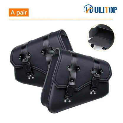 Motorcycle Side Bags Saddlebags Leather Saddle Bag Side Luggage Storage Tool For Honda/Suzuki/Yamaha Pouch Bag Universal