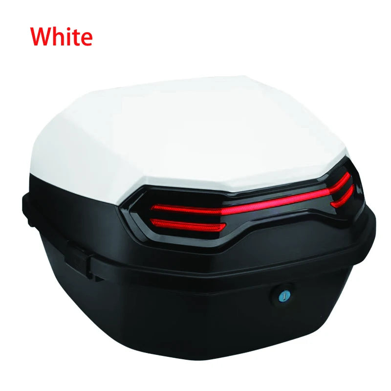 Motorcycle Tail Box Scooter Boots Trunk Cool ABS+PP Solid Case For Full Helmet Storage Organizer Box Tail Box Back