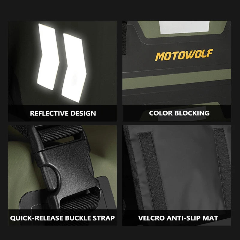 Motorcycle Outdoor Long-Distance Riding Large Capacity Side Bag Side Storage Waterproof Saddle Bag Back Seat Storage Bag SideBag