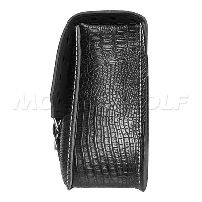 Motorcycle Bag For Harley Sportster Honda Suzuki Yamaha Kawasaki Leather Motorcycle Saddle Bag Waterproof Side Bags Tool Pouch