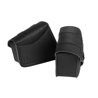 Black Motorcycle Saddlebags Side Tool Bag Luggage Saddle Bags Pouch PU Leather Universal For Honda Suzuki Kawasaki Yamaha