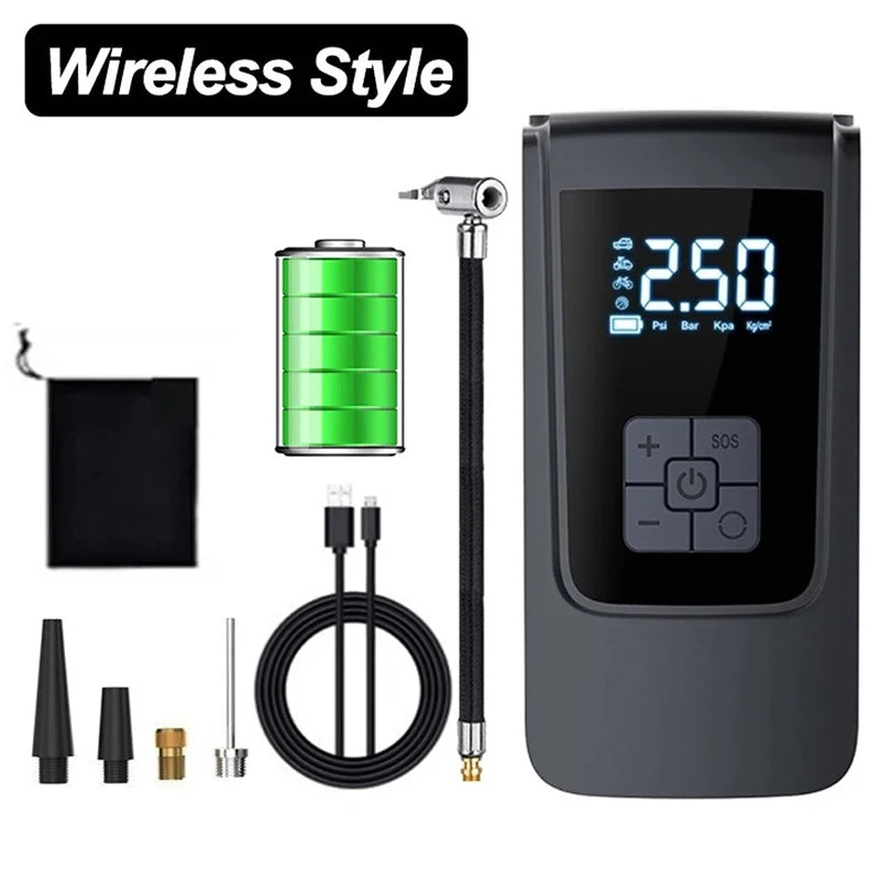 Air Compressor Air Pump For Car Portable Tyre Inflator Electric Motorcycle Pump Air Compressor For Car Motorcycles Bicycles