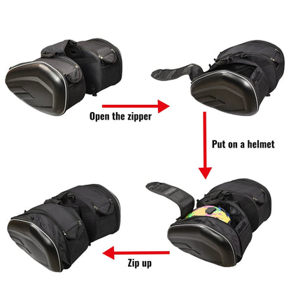 Motorcycle Saddle Bag Side Helmet Riding Travel Bags Waterproof Large Capacity Side Bags Motorbike Cycling Side Bag