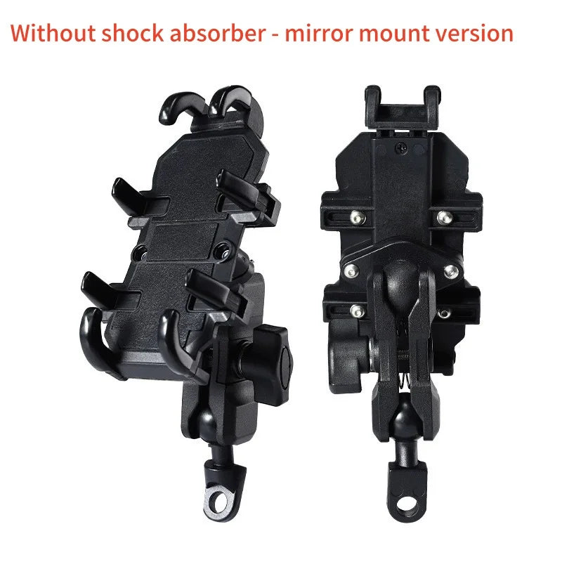 Motorcycle Phone Mount Holder With Shock Absorption & Shockproof Clip - Secure Phone Mount for Motorcycle Riding phone holder