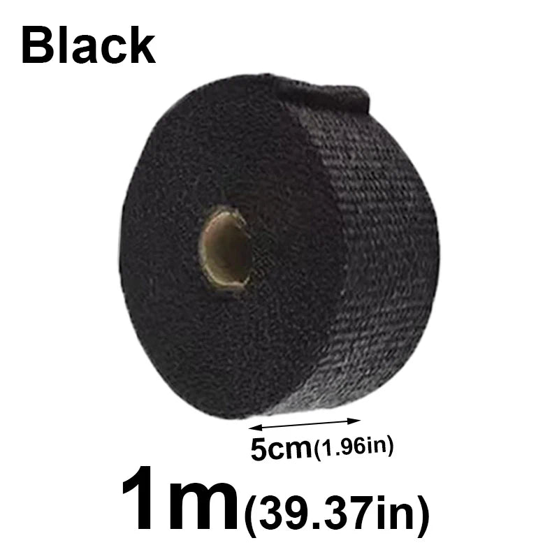 1/2M Motorcycle Exhaust Thermal Tape Header Wrap Manifold Insulation Cotton High Temperature Protection Parts