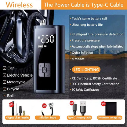 Air Compressor Air Pump For Car Portable Tyre Inflator Electric Motorcycle Pump Air Compressor For Car Motorcycles Bicycles new