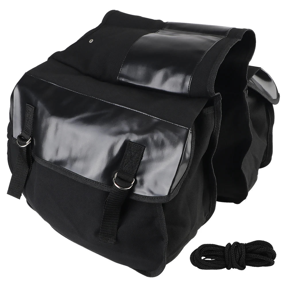 Motorbike Side Rear Bags Canvas Bag Large Capacity Luggage Cargo Bag For Bicycle ATV Electric Bike Motorcycle Saddle Bag