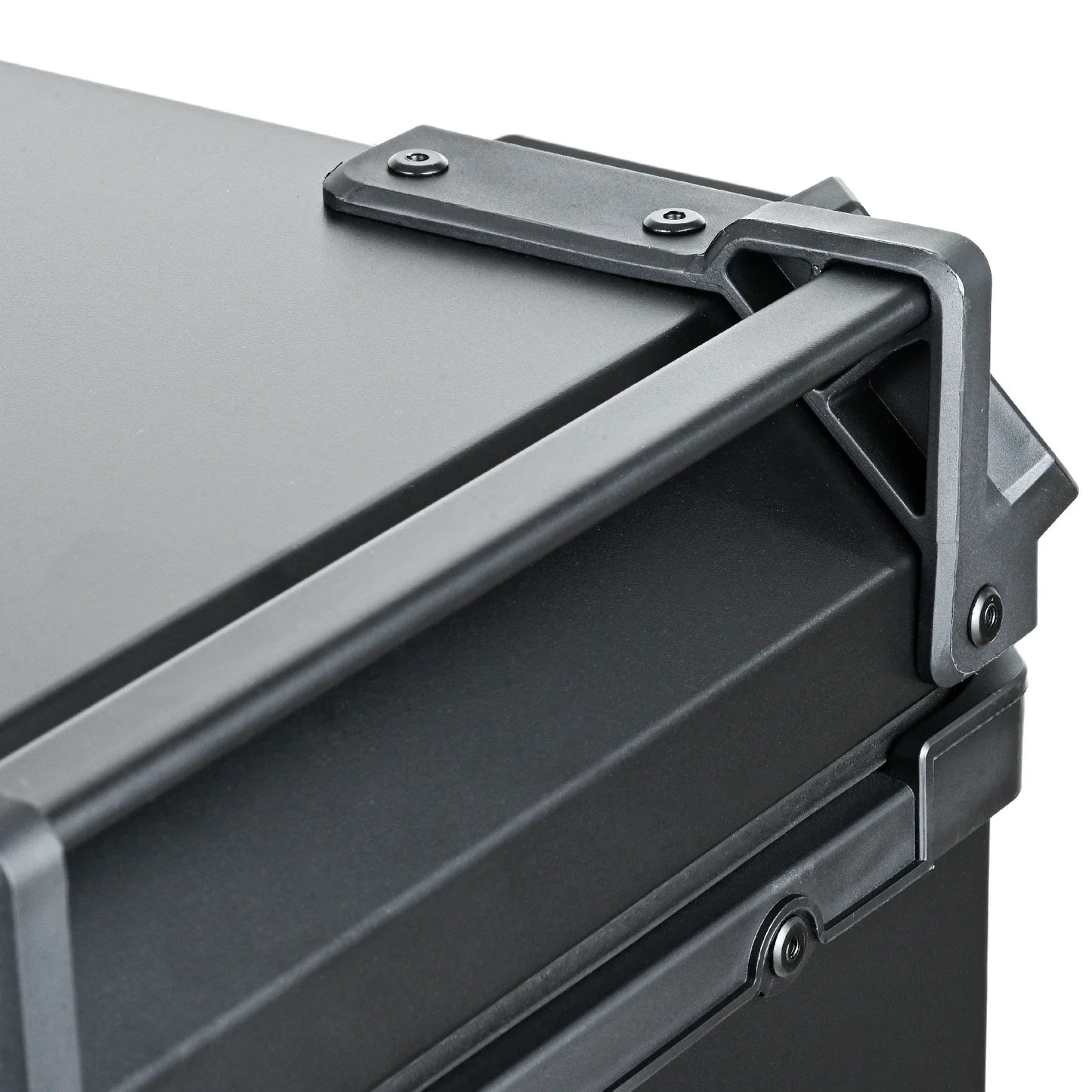 65L Motorcycle Top Box Aluminum Rear Luggage Storage Tool Case Universal Motorbike Tail Box with Fitting Plate and Fixings