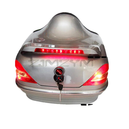 Electric Motorcycle Tail Box Anti-Fall Safety Motorcycle Trunk Moto Tool Storage Box with Lights Motorcycle Rear Toolbox