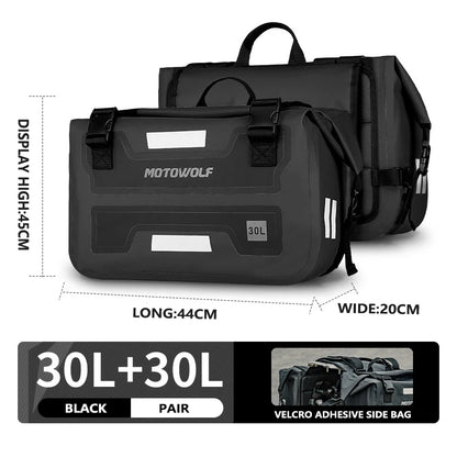 Motorcycle Outdoor Long-Distance Riding Large Capacity Side Bag Side Storage Waterproof Saddle Bag Back Seat Storage Bag SideBag