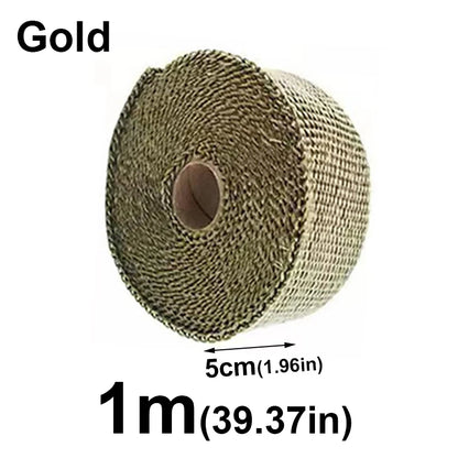 1/2M Motorcycle Exhaust Thermal Tape Header Wrap Manifold Insulation Cotton High Temperature Protection Parts