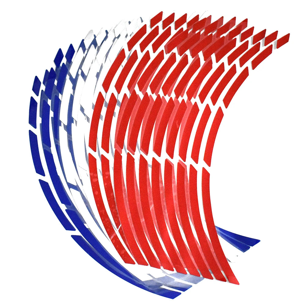 Car Motorcycle Tire Rim Stickers 17"-19" Reflective Wheel Tyre Sticker Decors Motorbike Auto Decals