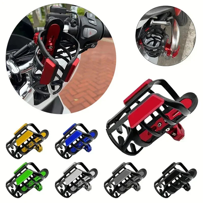 Motorcycle Metal Universal Cup Holder Motorcycle Water Bottle Beverage Support No Punching Required Cup Holder Accessories ﻿