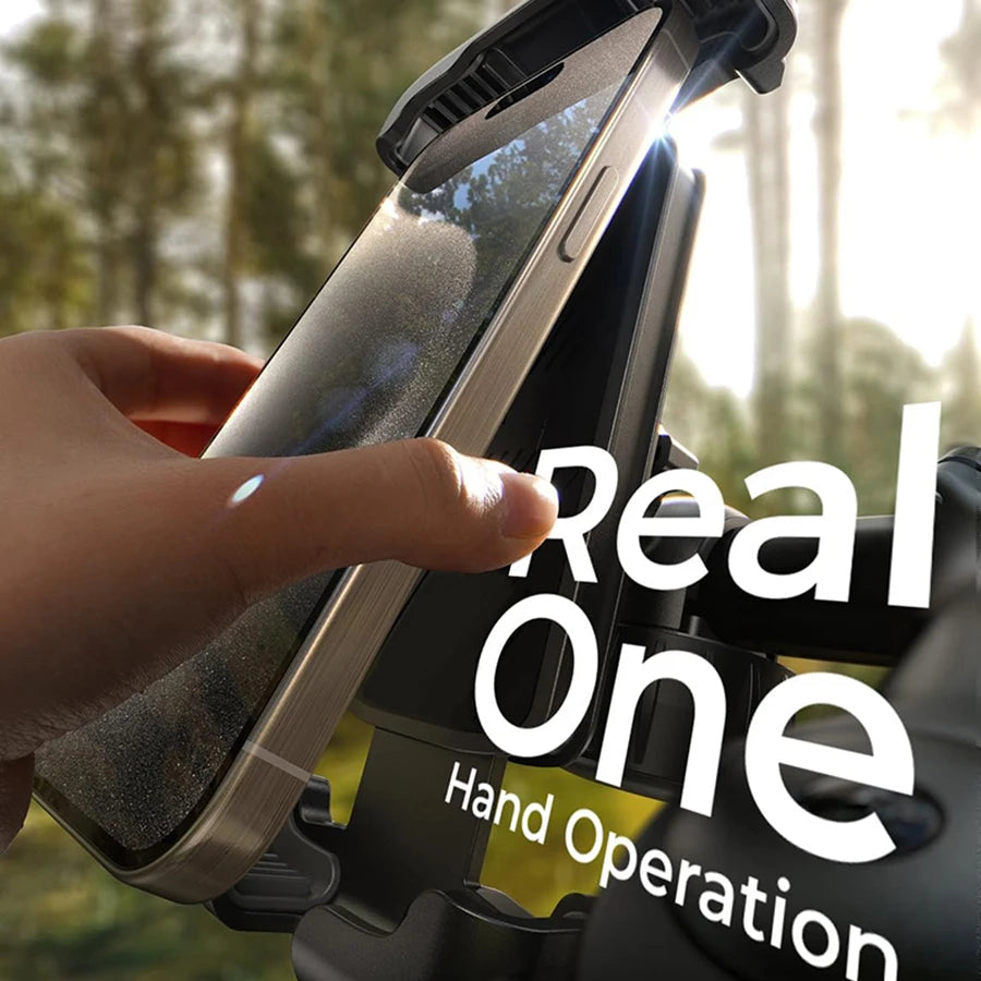 Bike Phone Holder, [2024 Upgrade] Motorcycle Phone Mount, Bicycle Phone Holder, Handlebar Phone Mount, iPhone Bike Mount, Bike A