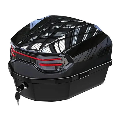 1pc 35L Motorcycle Top Box, Motorcycle Trunk ABS Material Wear-Resistant with Lock, Motorcycle Accessories,Motorcycle Helmet