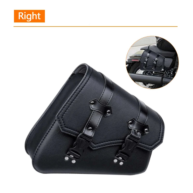 Motorcycle Side Bags Saddlebags Leather Saddle Bag Side Luggage Storage Tool For Honda/Suzuki/Yamaha Pouch Bag Universal